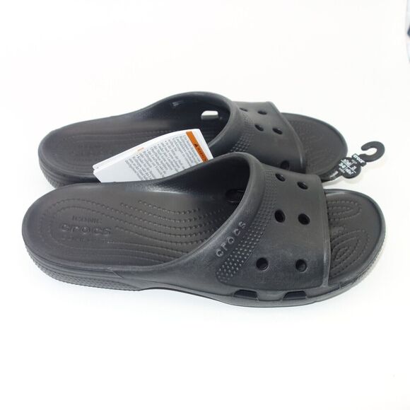 NEW Crocs Coast Slides Sandals Slip On Black Unisex Men's 7 Women's 9 - Picture 5 of 7